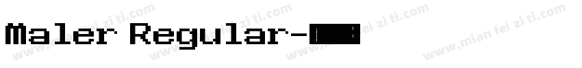 Maler Regular字体转换